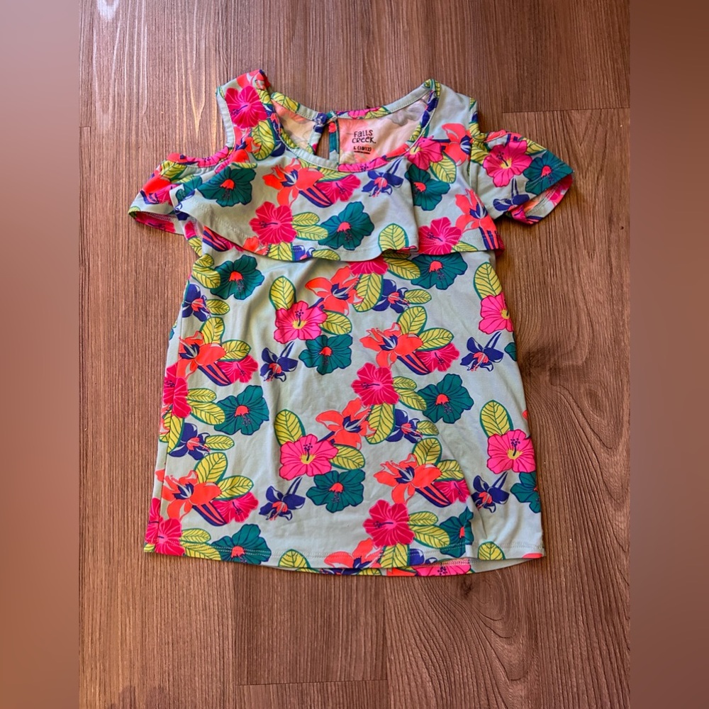 Falls Creek off the shoulder tropical tank top